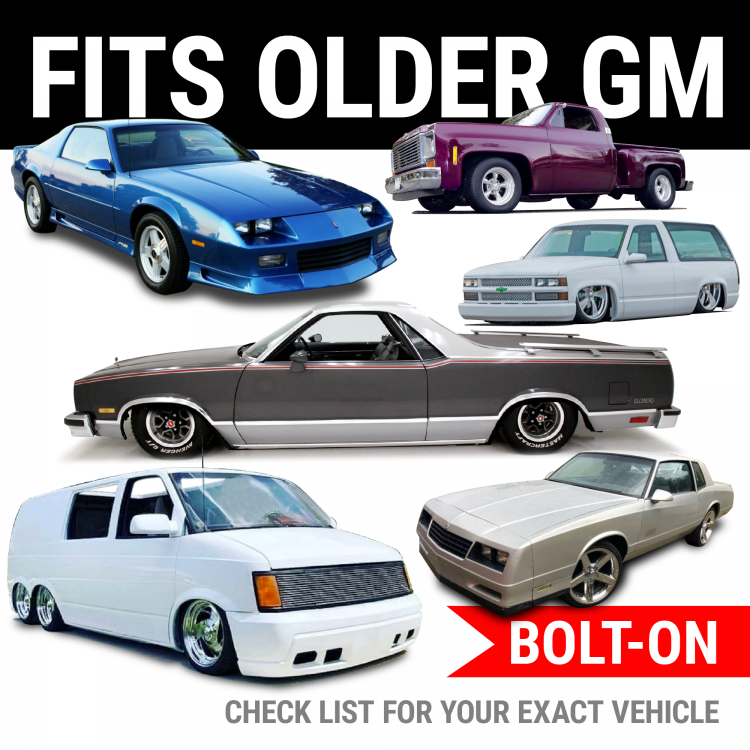Bolt-On Shave Door Kit for Most 1978 - 2000 GM Cars & Trucks w/ 8 