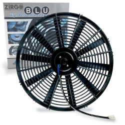 16" Zirgo 2803 fCFM High Torque Straight Blade Performance Radiator Cooling Fan - Part Number: ZIRZFB16