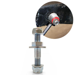 Universal Heavy-Duty Hardened Steel Shock Post Mount w/Hardware and NyLoc Nuts - Part Number: HEXSHXC1