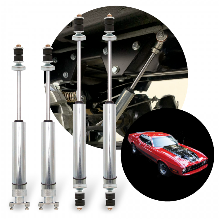 1971-1973 Ford Mustang -Cougar- Front and Rear Performance Race Shocks ...
