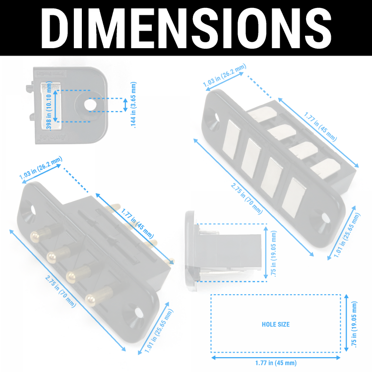 Modular Door Jamb Contact Set (4 Contacts)