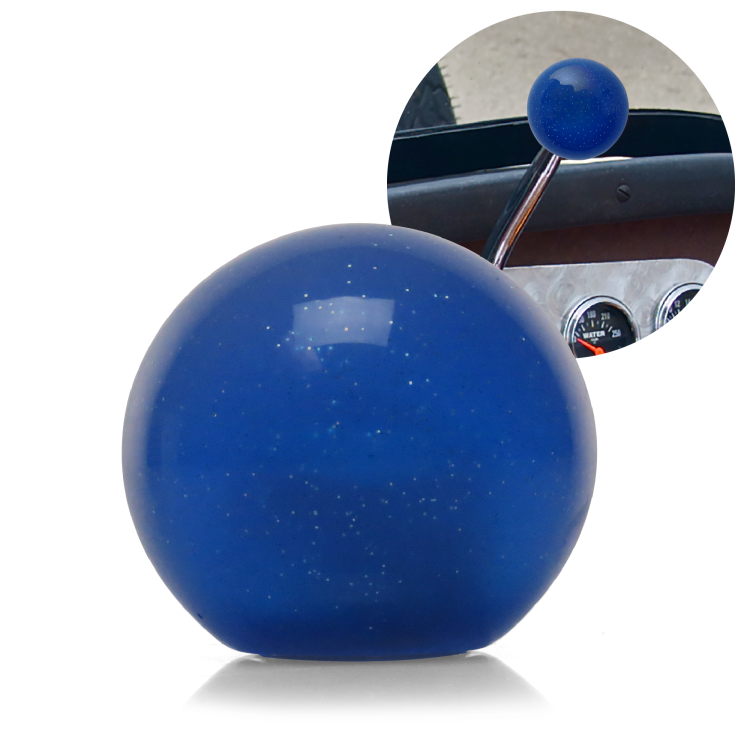 Blue Old Skool Series Custom Shift Knob Translucent with Metal