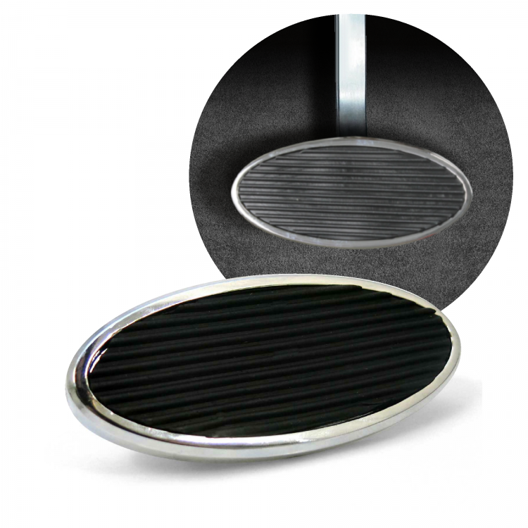 Billet Floor Mount Gas Pedal, Sm Oval Brake/Clutch Pedal & Dimmer Pad