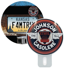 Johnson Gasolene License Plate Topper for Car Truck & Motorcycle - Part Number: VPALPT041