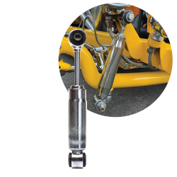 Helix 1928-32 Ford 9 Inch Shorty Shock For Front Solid Axle Hot Rod - Chrome - Part Number: HEXSHX12