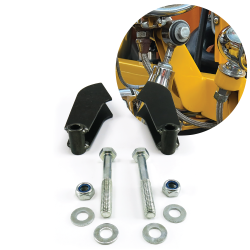 1928-1932 Solid Axle Upper Shock Brackets Kit -1 Pair- Heavy-Duty Steel Weld-In - Part Number: HEXSHXR2