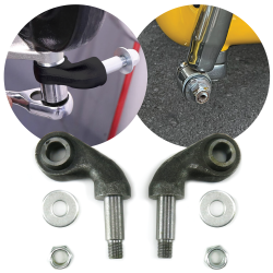 Helix Early Ford 1928-1934 Solid Axle Lower Shock Perch Mount Kit - CAD CAM Pair - Part Number: HEXSHXR3