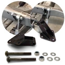 Helix 1933-1934 Ford Solid Axle Upper Shock Bracket Kit Heavy-Duty Bolt to Frame - Part Number: HEXSHXR4
