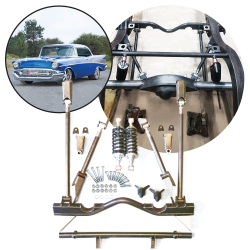 1955-1957 Chevy Tri-Five Triangulated 4-Link Kit with Coilover Shocks & Hardware - Part Number: HEXTTK13