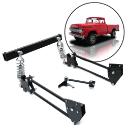 1957-1960 Ford F Series Truck Complete 4-Link Kit With Deluxe Coilover Shocks - Part Number: HEXTTK25