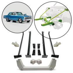 1962 - 1967 Nova Corner Killer Frame Stub Kit - Supports Top Hat - Crossmember - Part Number: HEXCLP1C