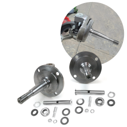 1928-1948 Ford Straight Axle Round Spindle with King Pin Kit Bushings Installed - Part Number: HEXSPIN7PK1