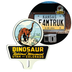Dinosaur National Park License Plate Topper American Parks Retro Car Truck Cycle - Part Number: VPALPT037