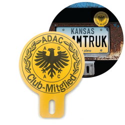ADAC Club-Mitglied License Plate Topper Vintage Style Car Truck Accessory Retro - Part Number: VPALPT045