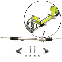 Helix Mustang II Manual Steering Rack Kit - Comes with Tie Rod Ends and Hardware - Part Number: HEXSR2KIT