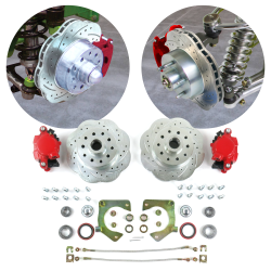 Mustang II 11in High Performance Big Brake Conversion 5x4.5 Red Calipers Hot Rod - Part Number: HEX7ABF8
