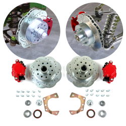 Mustang II 11 inch High Performance Big Brake Conversion 5x4.75 Red Calipers MII - Part Number: HEX7ABF9