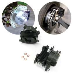 GM Steel Single Piston Calipers-Pair-1978-88 Mid Size Cutlass Grand Prix S10 SBC - Part Number: HEXBC1