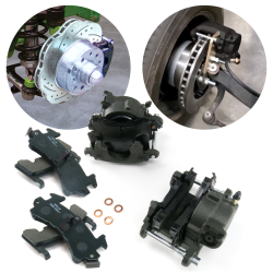 GM Raw Iron Single Piston Calipers and Pads 78-88 G Body Cutlass Grand Prix S10 - Part Number: HEX7AD27