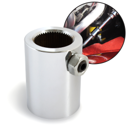 High Strength 1-48 x 1-1/4 Smooth Bore Set Screw Style Steering Coupler Joint - Part Number: HEXSC1JD2Z2