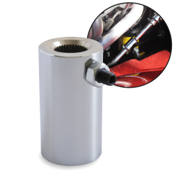 High Strength 9/16-36 x 3/4in HD Chrome Set Screw Style Steering Coupler Joint - Part Number: HEXSC1JP2X2