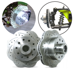 WaveStop Drilled & Slotted 11" 5 Bolt Mustang II Rotors - GM & Ford Bolt Pattern - Part Number: HEXBR15V2