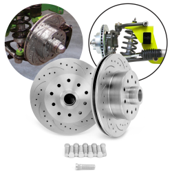 Drilled and Slotted 11" Rotors - 5x5 and 5x5.5 - 1 Pair - Part Number: HEXBR16V2