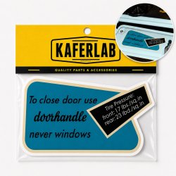 1962-67 VW Karmann Ghia AirCooled Glove Box Door Restoration Sticker Decal Set  - Part Number: LABSTKR006
