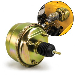 Cadmium Plated 7 Inch Dual Diaphragm Power Brake Booster Fits CPP Wilwood Baer - Part Number: HEXBB3