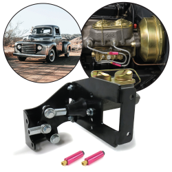 1948-1952 Ford Truck Steel Direct Frame Mount Manual Brake Booster Kit - Part Number: HEXBBK7937C