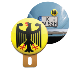 Vintage Style Deutschland Plate Topper for Car Truck & Motorcycle - Part Number: VPALPT047