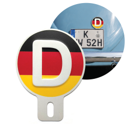 Vintage Style Germany Flag Plate Topper for Car Truck & Motorcycle - Part Number: VPALPT053