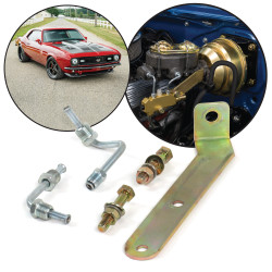 Proportioning Valve Bracket (Left Side Mount) With Lines and Hardware Pro - Part Number: HEXPVB4