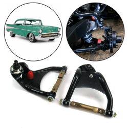 1955-1957 Chevy Upper Tubular Control Arm Set Disc Brake Swap Upgrade Hot Rod - Part Number: HEXCA325