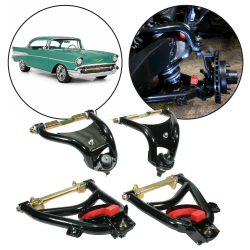 1955-1957 Chevy Full Size Tubular Control Arm Set Tri-Five Bel Air Rod Street - Part Number: HEXCAS001