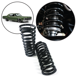 Tapered Coil Over Spring Set for GM - 10" 700 lbs 2.5" ID Flat x 3.5" ID Flat - Part Number: HEXSPRTC10G