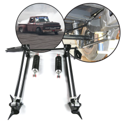 Full Size Street Track Performance Universal Parallel 4 Link Kit 2200lb Coilover - Part Number: HEXTTK2ECE18