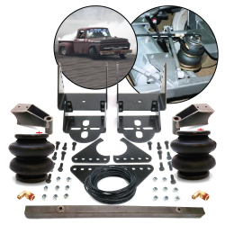 Adjustable Rear Axle Bag Bracket Kit- 2600lb bags fittings line Shock Mnts Rod - Part Number: HEXABB32BR