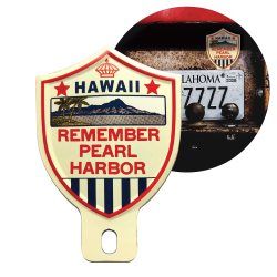 Remember Pearl Harbor License Plate Topper for Retro Car Truck Cycle - Part Number: VPALPT057